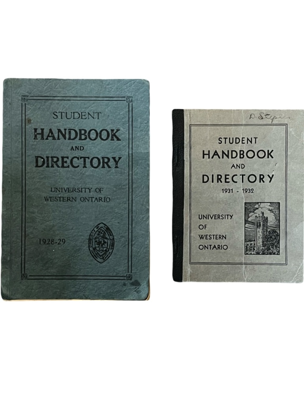 Western University Handbooks and Directory's vintage 1928-29. 1931-32